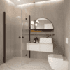Shower enclosure Hietakari Forma 373, Cocoa frame, reeded glass Shower enclosure Hietakari Forma 373, Cocoa frame, reeded glass