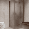 Shower enclosure Hietakari Forma 373, Mocha frame, brown satin glass Shower enclosure Hietakari Forma 373, Mocha frame, brown satin glass