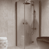 Shower enclosure Hietakari Forma 373, Mocha frame, super bright glass Shower enclosure Hietakari Forma 373, Mocha frame, super bright glass