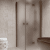 Shower enclosure Hietakari Forma 373, Mocha frame, super bright satin glass Shower enclosure Hietakari Forma 373, Mocha frame, super bright satin glass