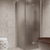 Shower enclosure Hietakari Forma 373, Sand frame, grey satin glass Shower enclosure Hietakari Forma 373, Sand frame, grey satin glass