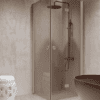 Shower enclosure Hietakari Forma 373, Sand frame, bronze tinted glass Shower enclosure Hietakari Forma 373, Sand frame, bronze tinted glass