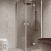 Shower enclosure Hietakari Forma 373, white frame, grey tinted glass Shower enclosure Hietakari Forma 373, white frame, grey tinted glass