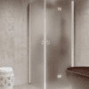 Shower enclosure Hietakari Forma 373, white frame, satin frosted glass Shower enclosure Hietakari Forma 373, white frame, satin frosted glass