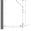 Shower enclosure Hietakari Forma 374, hinged door + hinged door with fixed part – view 2 Shower enclosure Hietakari Forma 374, hinged door + hinged door with fixed part – 2