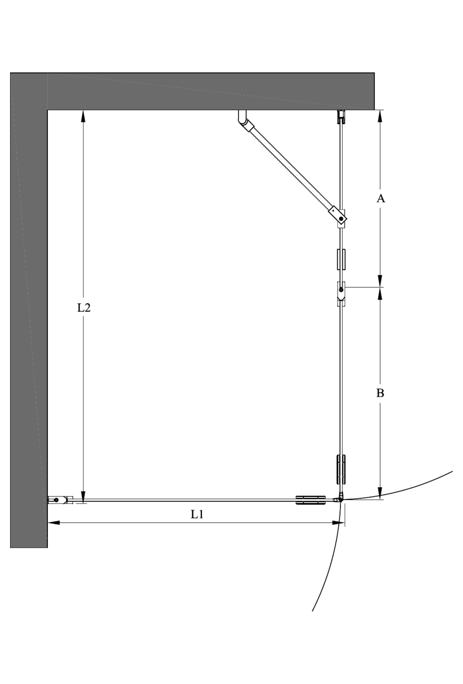 Shower enclosure Hietakari Forma 374, hinged door + hinged door with fixed part – 2