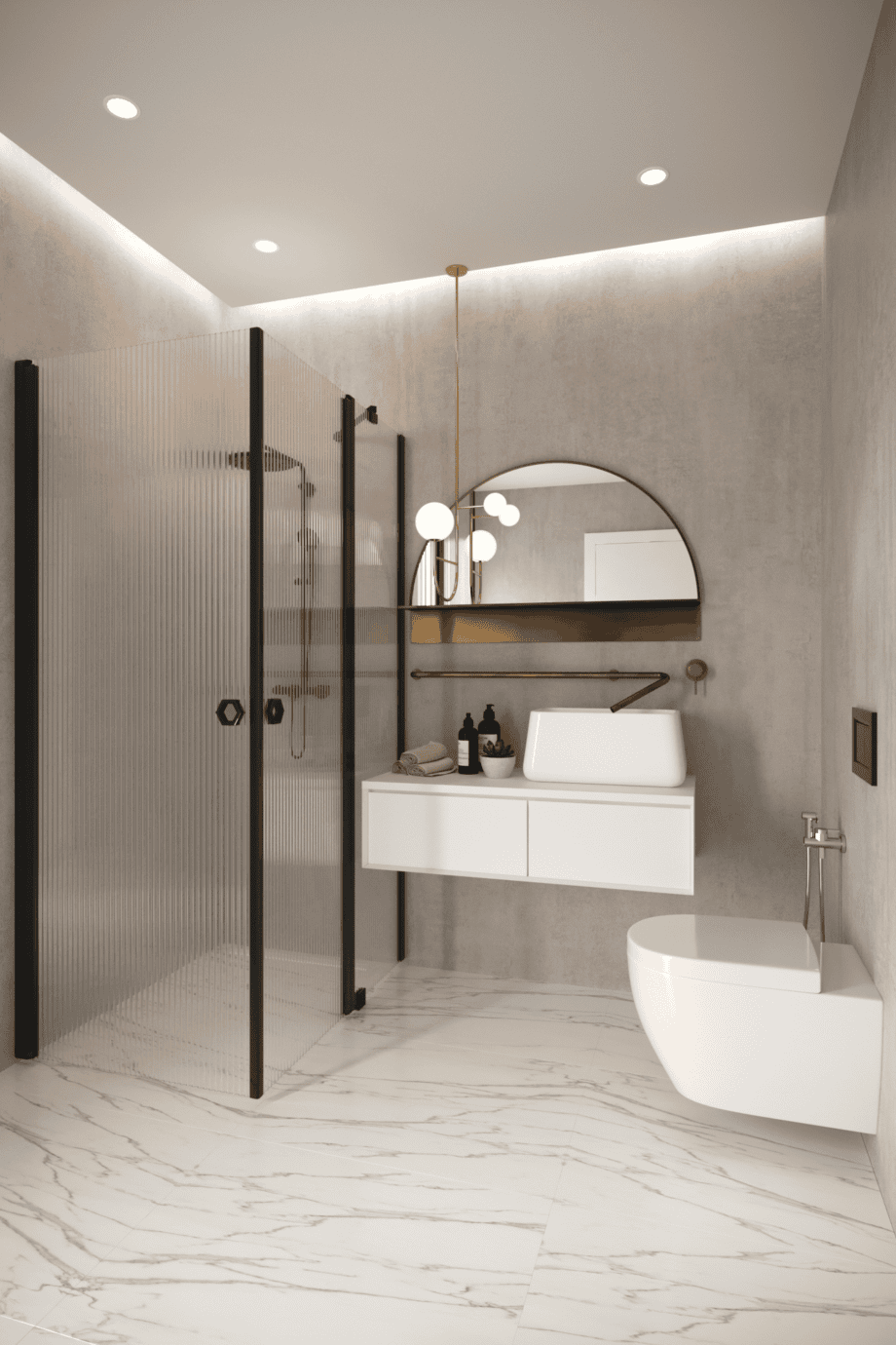 Shower enclosure Hietakari Forma 374, hinged door + hinged door with fixed part – view 6 Shower enclosure Hietakari Forma 374, hinged door + hinged door with fixed part – 6