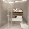 Shower enclosure Hietakari Forma 374, hinged door + hinged door with fixed part Shower enclosure Hietakari Forma 374, hinged door + hinged door with fixed part