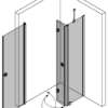 Shower enclosure Hietakari Forma 375, hinged door + folding door with fixed part – 4