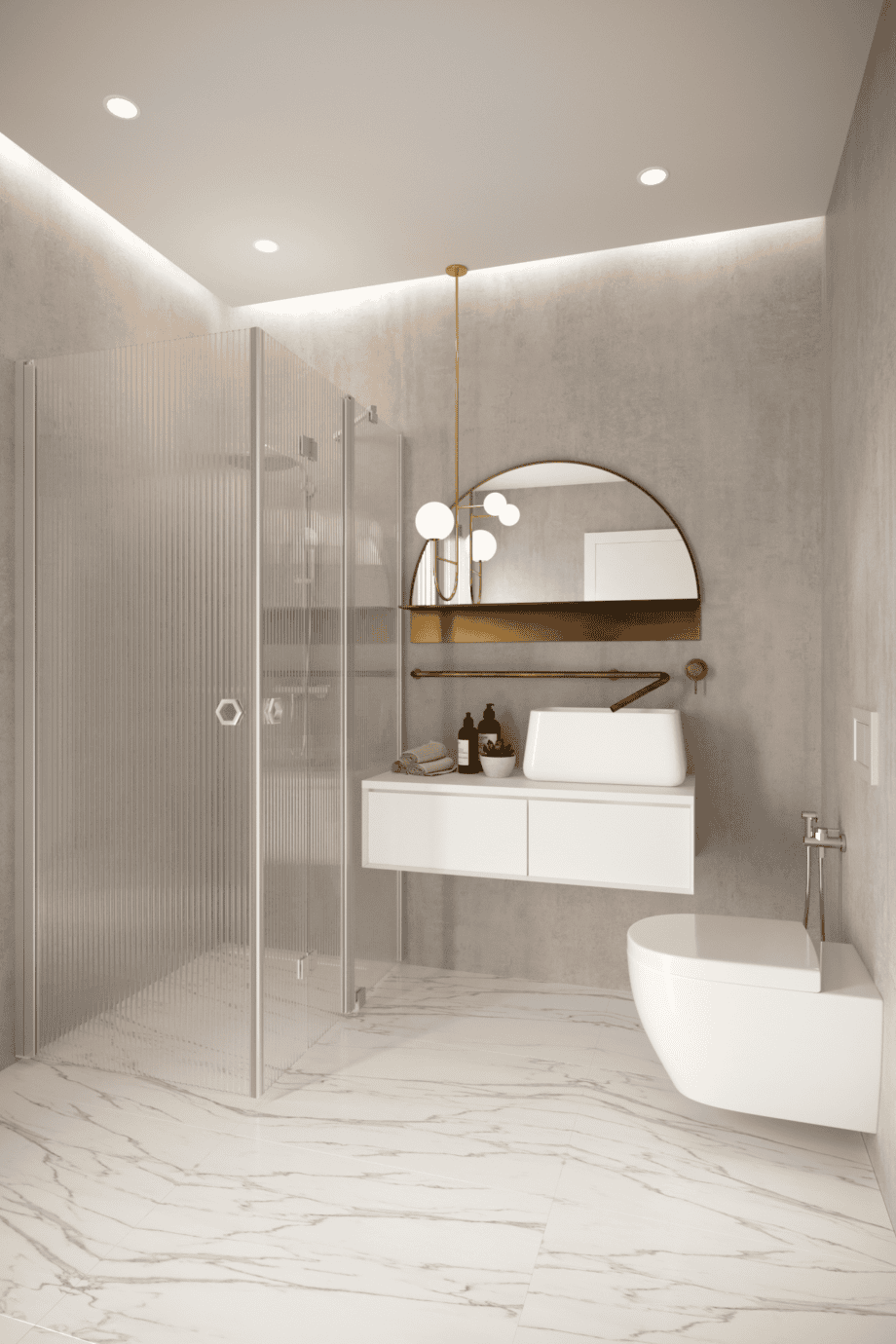 Shower enclosure Hietakari Forma 375, hinged door + folding door with fixed part – 5