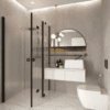 Shower enclosure Hietakari Forma 375, hinged door + folding door with fixed part – 6