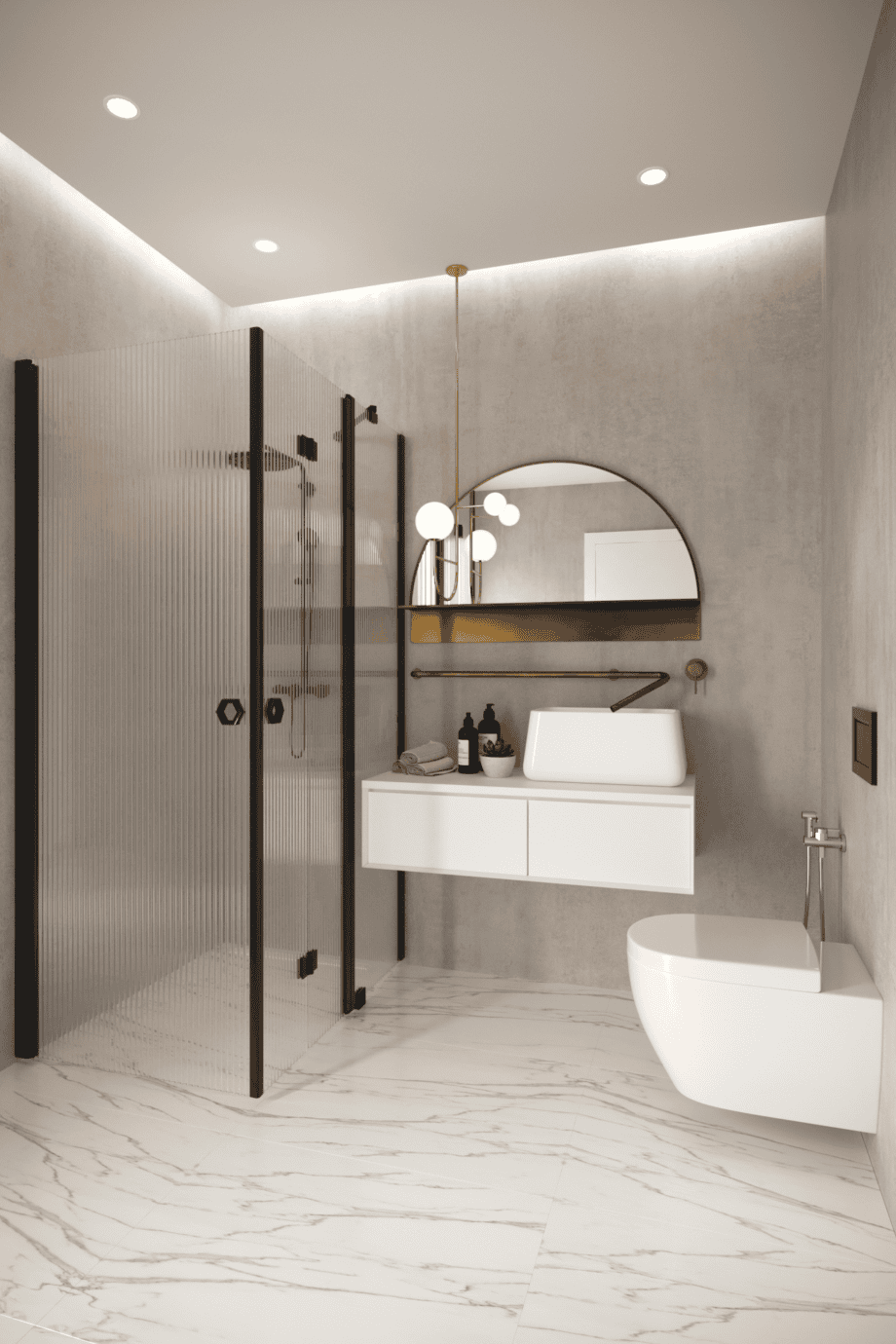 Shower enclosure Hietakari Forma 375, hinged door + folding door with fixed part – 6