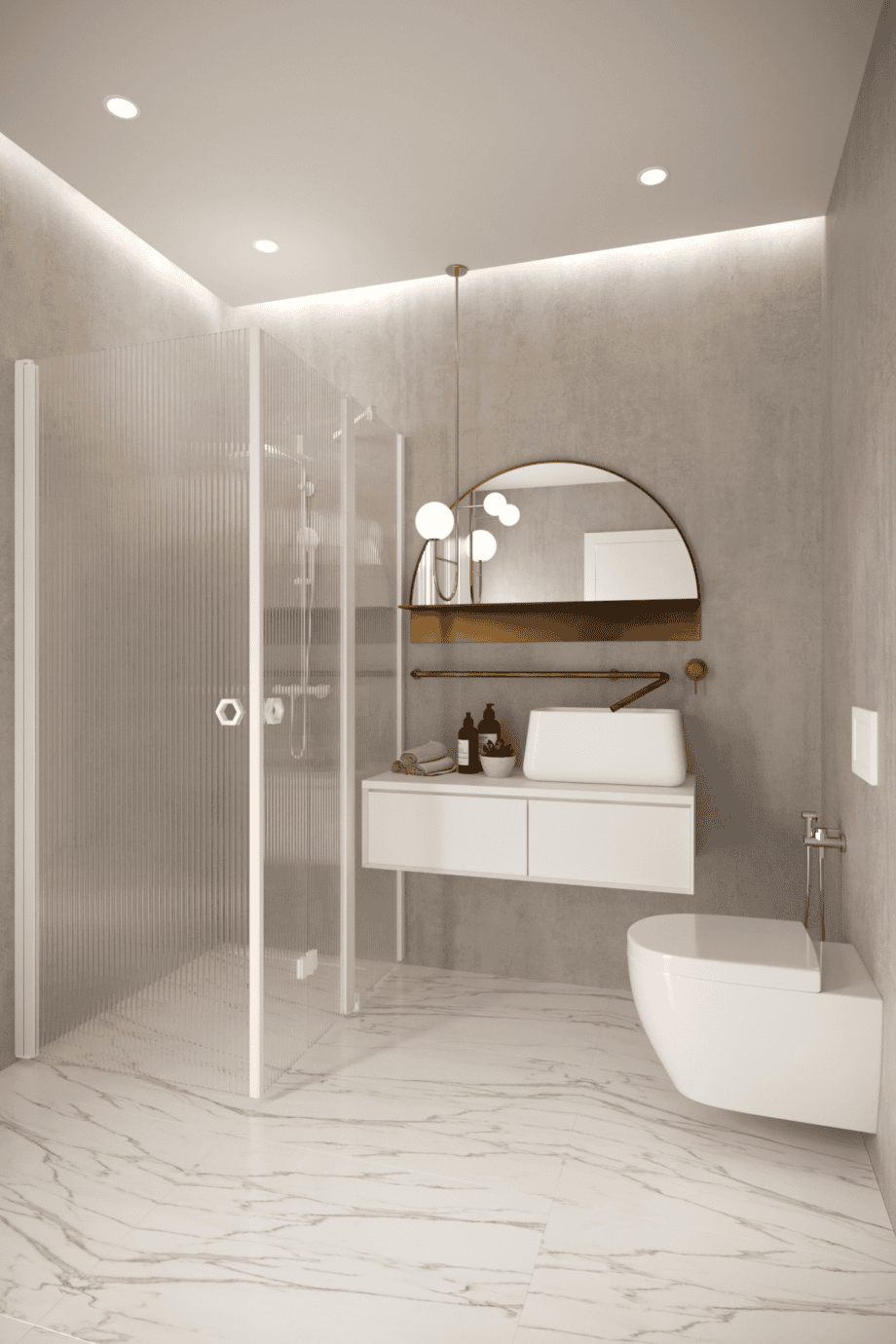Shower enclosure Hietakari Forma 375, white frame, clear glass