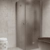 Shower enclosure Hietakari Forma 376, aluminium frame, brown satin glass Shower enclosure Hietakari Forma 376, aluminium frame, brown satin glass