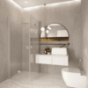 Shower enclosure Hietakari Forma 376, aluminium frame, reeded glass Shower enclosure Hietakari Forma 376, aluminium frame, reeded glass