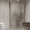 Shower enclosure Hietakari Forma 376, aluminium frame, satin frosted glass Shower enclosure Hietakari Forma 376, aluminium frame, satin frosted glass