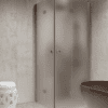 Shower enclosure Hietakari Forma 376, aluminium frame, super bright satin glass Shower enclosure Hietakari Forma 376, aluminium frame, super bright satin glass