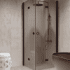 Shower enclosure Hietakari Forma 376, Cocoa frame, grey tinted glass Shower enclosure Hietakari Forma 376, Cocoa frame, grey tinted glass