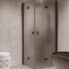 Shower enclosure Hietakari Forma 376, Cocoa frame, brown satin glass Shower enclosure Hietakari Forma 376, Cocoa frame, brown satin glass