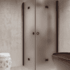 Shower enclosure Hietakari Forma 376, Cocoa frame, super bright satin glass Shower enclosure Hietakari Forma 376, Cocoa frame, super bright satin glass