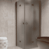 Shower enclosure Hietakari Forma 376, Mocha frame, grey satin glass Shower enclosure Hietakari Forma 376, Mocha frame, grey satin glass