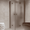 Shower enclosure Hietakari Forma 376, Mocha frame, super bright satin glass Shower enclosure Hietakari Forma 376, Mocha frame, super bright satin glass