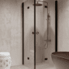 Shower enclosure Hietakari Forma 376, black frame, clear glass Shower enclosure Hietakari Forma 376, black frame, clear glass