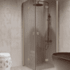 Shower enclosure Hietakari Forma 376, Sand frame, grey tinted glass Shower enclosure Hietakari Forma 376, Sand frame, grey tinted glass