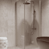 Shower enclosure Hietakari Forma 376, Sand frame, clear glass Shower enclosure Hietakari Forma 376, folding door + folding door ā 7