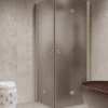 Shower enclosure Hietakari Forma 376, Sand frame, brown satin glass Shower enclosure Hietakari Forma 376, Sand frame, brown satin glass