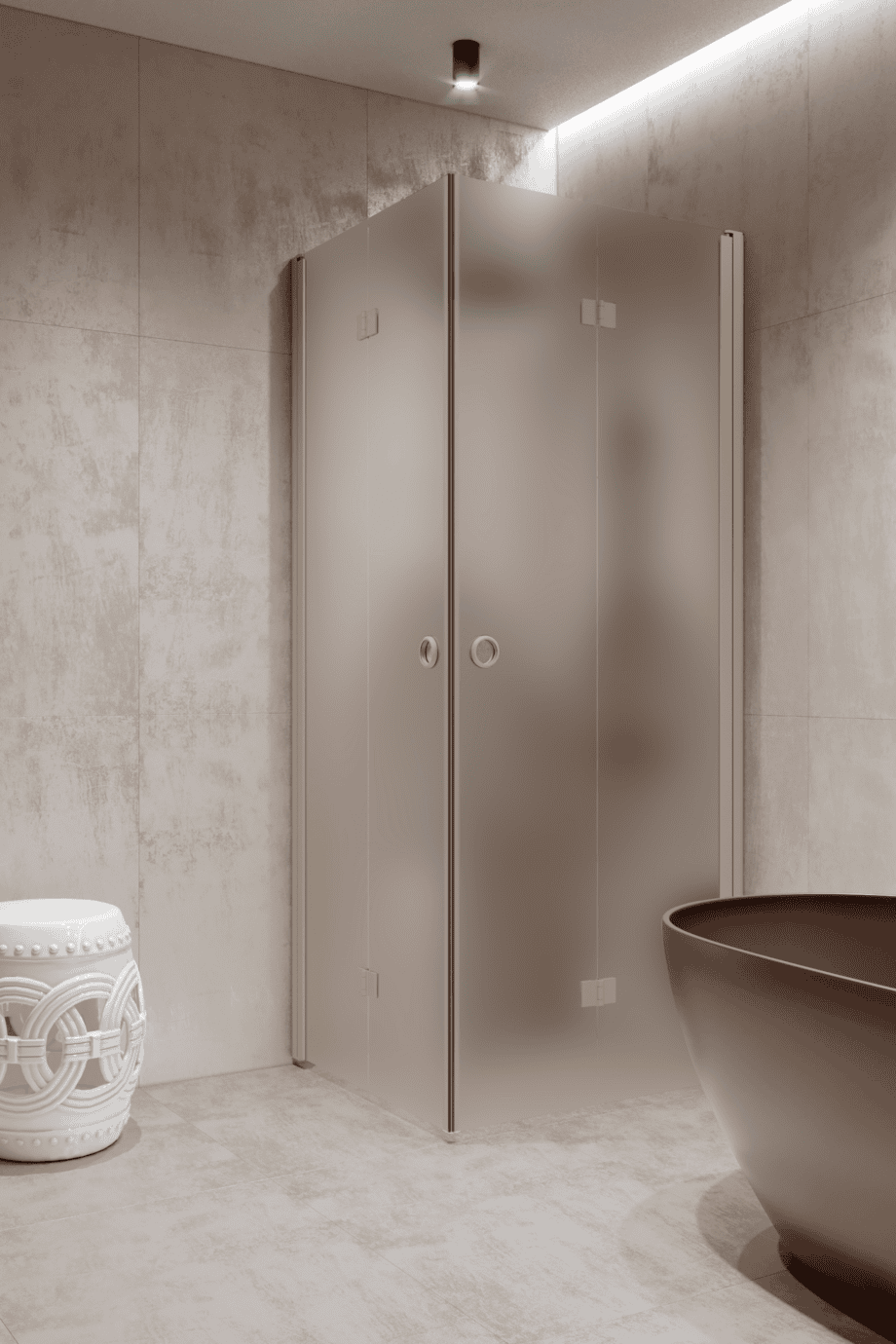 Shower enclosure Hietakari Forma 376, Sand frame, super bright satin glass Shower enclosure Hietakari Forma 376, Sand frame, super bright satin glass