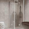 Shower enclosure Hietakari Forma 376, white frame, super bright glass Shower enclosure Hietakari Forma 376, white frame, super bright glass
