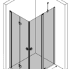 Shower enclosure Hietakari Forma 377, folding door + hinged door with fixed part – view 3 Shower enclosure Hietakari Forma 377, folding door + hinged door with fixed part – 3