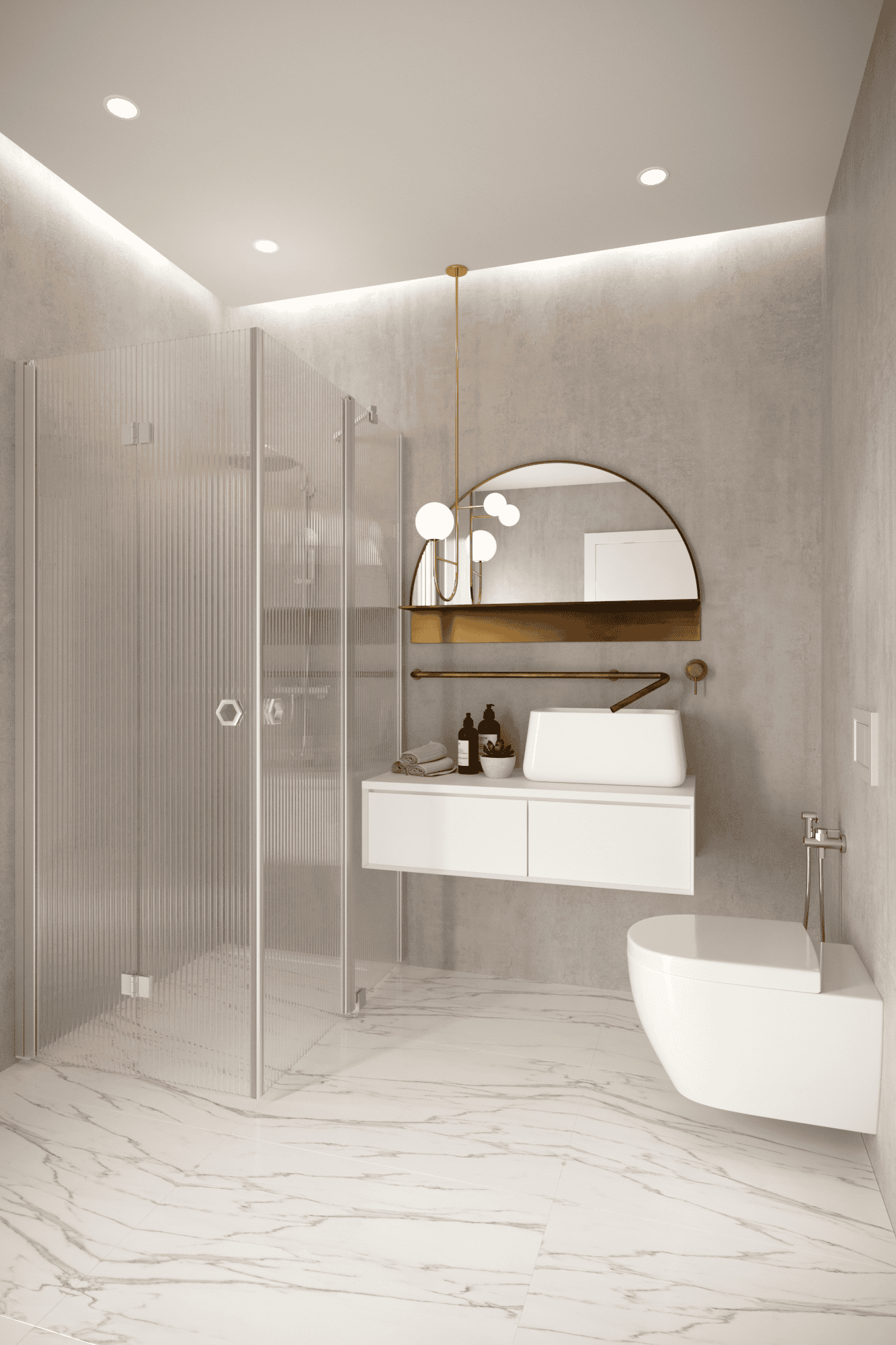 Shower enclosure Hietakari Forma 377, folding door + hinged door with fixed part – 5