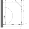 Shower enclosure Hietakari Forma 377, folding door + hinged door with fixed part – view 2 Shower enclosure Hietakari Forma 377, folding door + hinged door with fixed part – 2