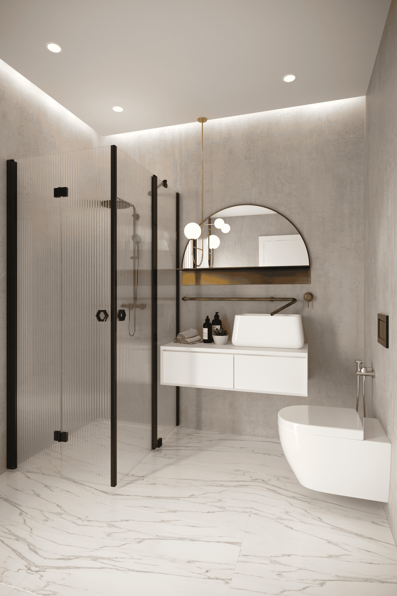 Shower enclosure Hietakari Forma 377, folding door + hinged door with fixed part – 6