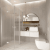Shower enclosure Hietakari Forma 377, Sand frame, clear glass Shower enclosure Hietakari Forma 377, Sand frame, clear glass