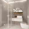 Shower enclosure Hietakari Forma 377, folding door + hinged door with fixed part Shower enclosure Hietakari Forma 377, folding door + hinged door with fixed part