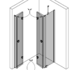 Shower enclosure Hietakari Forma 378 – 3D drawing 2 Shower enclosure Hietakari Forma 378 – 3D drawing 2