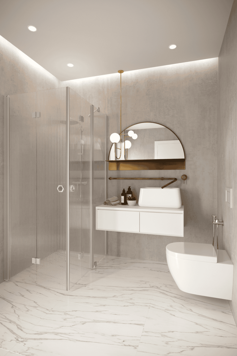 Shower enclosure Hietakari Forma 378, folding door + folding door with fixed part – view 5 Shower enclosure Hietakari Forma 378, folding door + folding door with fixed part – 5