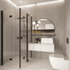 Shower enclosure Hietakari Forma 378, folding door + folding door with fixed part – view 6 Shower enclosure Hietakari Forma 378, folding door + folding door with fixed part – 6