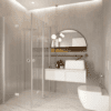 Shower enclosure Hietakari Forma 378, folding door + folding door with fixed part – view 7 Shower enclosure Hietakari Forma 378, folding door + folding door with fixed part – 7
