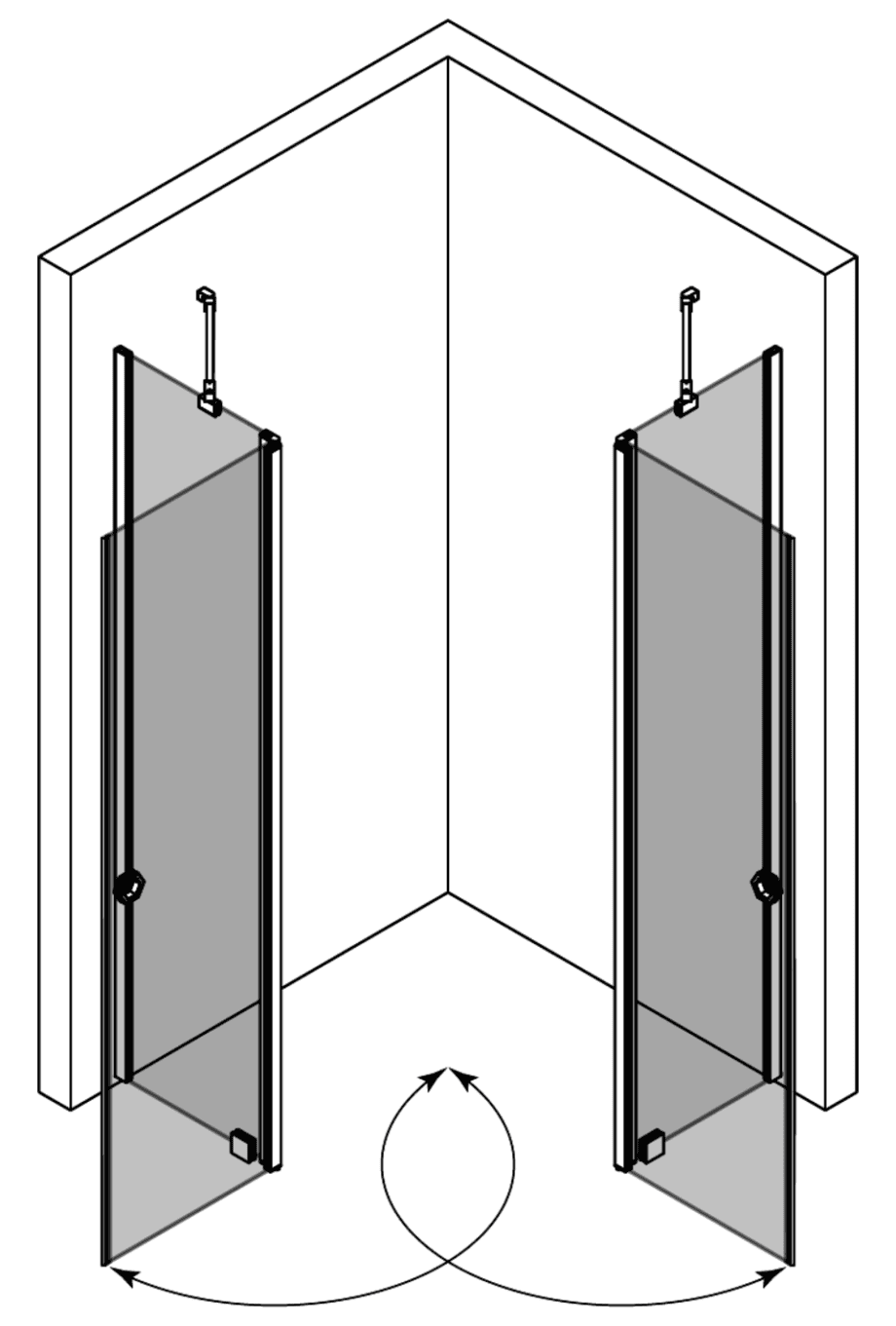 Shower enclosure Hietakari Forma 379 – 3D drawing 2 Shower enclosure Hietakari Forma 379 – 3D drawing 2