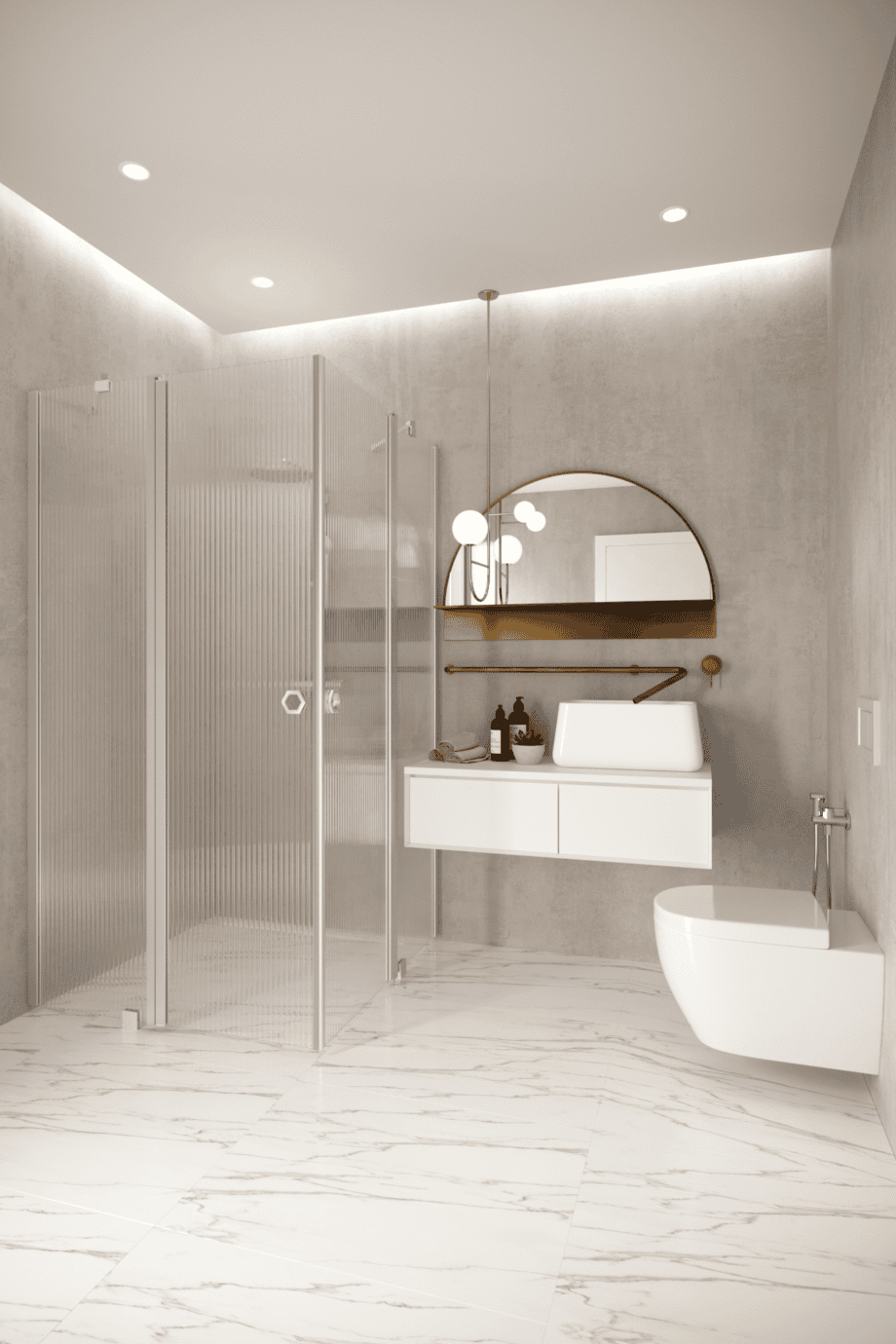 Shower enclosure Hietakari Forma 379, hinged door with fixed part + hinged door with fixed part – view 5 Shower enclosure Hietakari Forma 379, hinged door with fixed part + hinged door with fixed part – 5