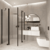 Shower enclosure Hietakari Forma 379, hinged door with fixed part + hinged door with fixed part – view 6 Shower enclosure Hietakari Forma 379, hinged door with fixed part + hinged door with fixed part – 6