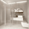 Shower enclosure Hietakari Forma 379, hinged door with fixed part + hinged door with fixed part – view 7 Shower enclosure Hietakari Forma 379, hinged door with fixed part + hinged door with fixed part – 7