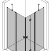 Shower enclosure Hietakari Forma 380 ā 3D drawing Shower enclosure Hietakari Forma 380, hinged door with fixed part + folding door with fixed part ā 3