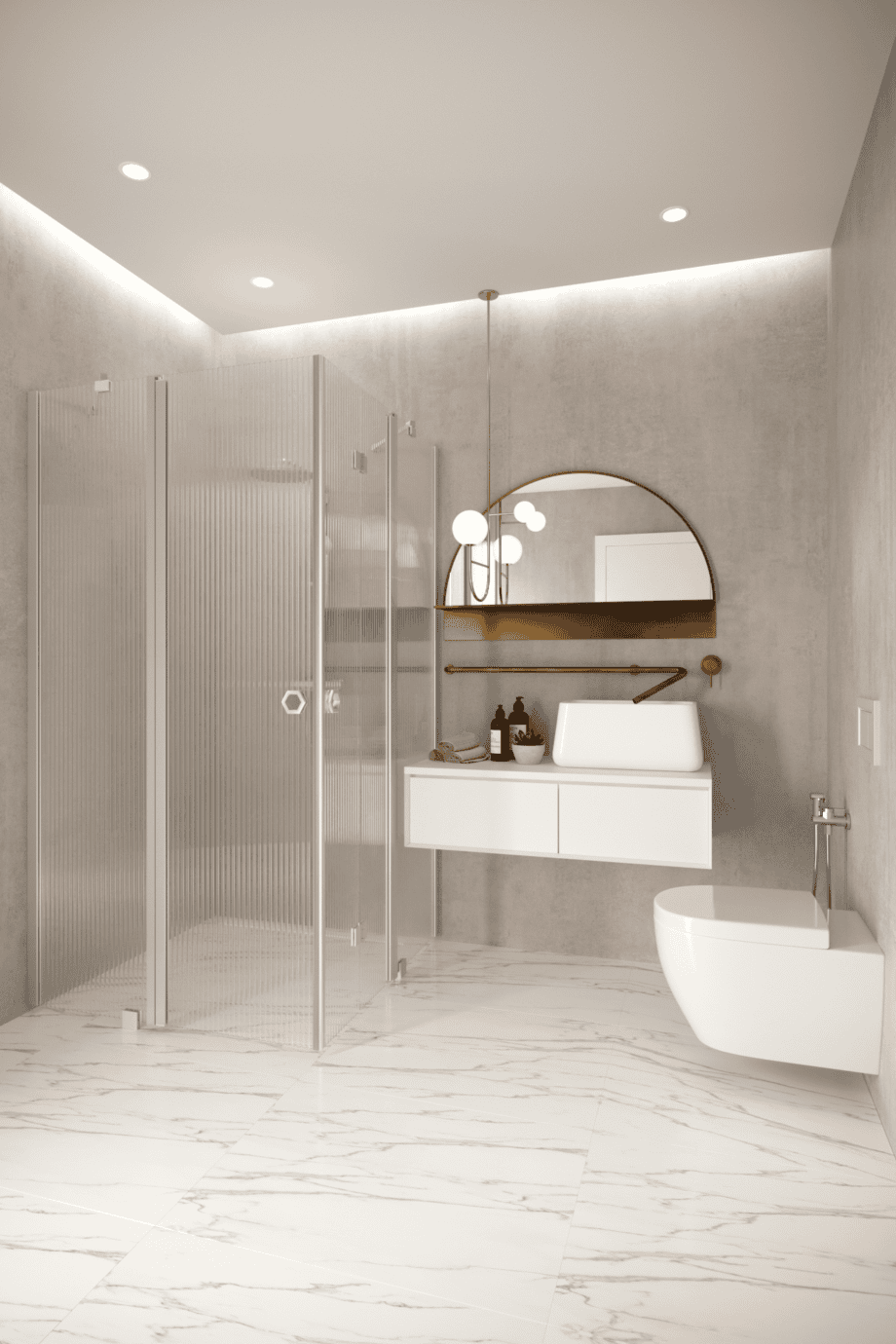 Shower enclosure Hietakari Forma 380, aluminium frame, clear glass Shower enclosure Hietakari Forma 380, hinged door with fixed part + folding door with fixed part ā 5