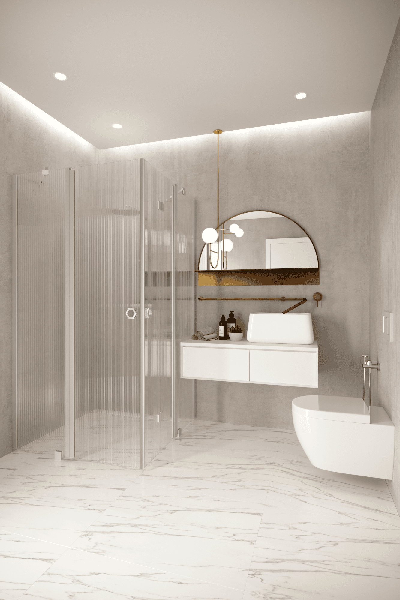 Shower enclosure Hietakari Forma 380, hinged door with fixed part + folding door with fixed part ā 5