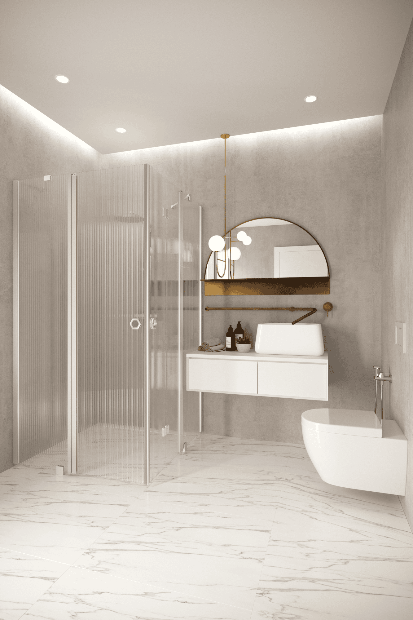 Shower enclosure Hietakari Forma 380, hinged door with fixed part + folding door with fixed part ā 7